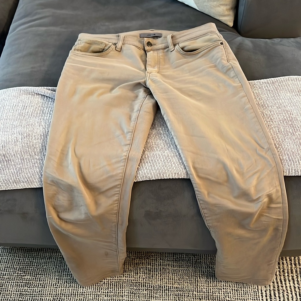 Joe’s Jeans - soft material / chinos.  Waste 33, slim fit/stretch material.